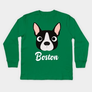 Boston - Boston Bull Terrier Kids Long Sleeve T-Shirt